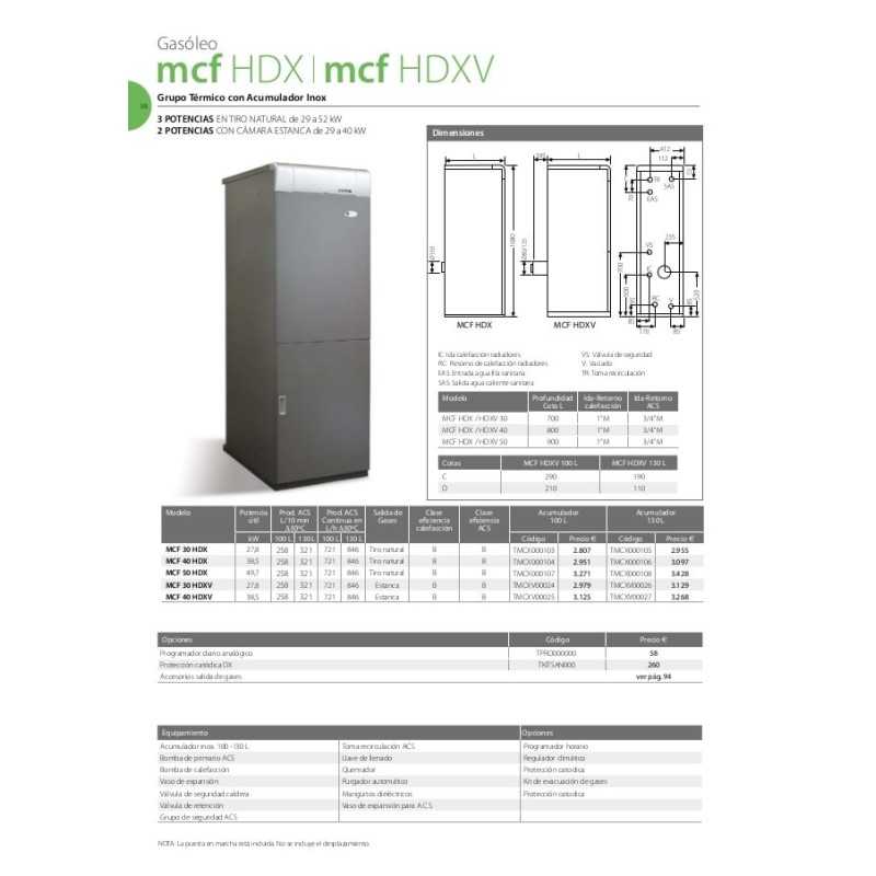 CALDERA DOMUSA MCF 40 HDX 100 LITROS